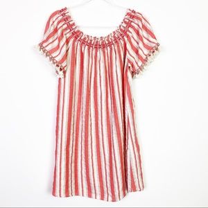 Umgee Striped Tassel Dress